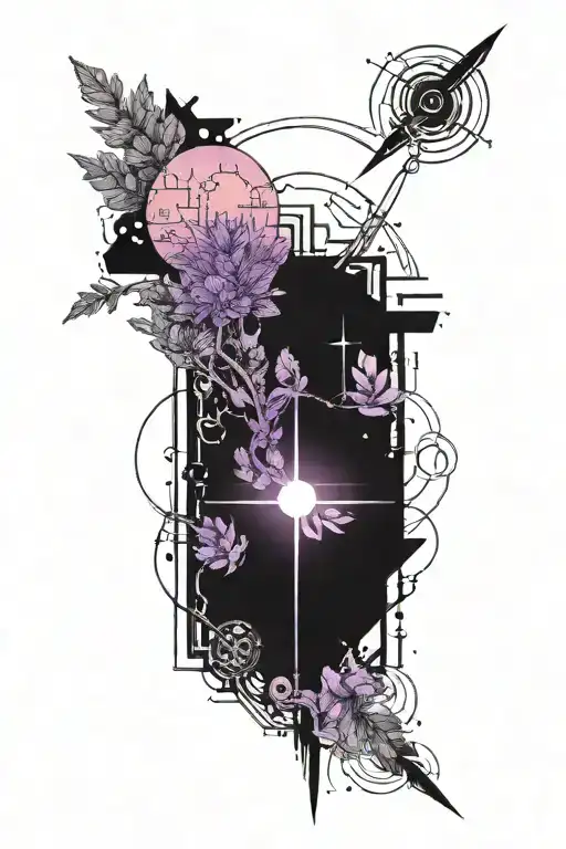 Blackout Sleeve With Lavender Field Durning Sunset