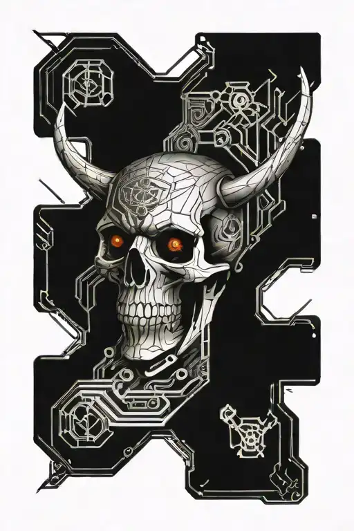 Gothic Demon Skull