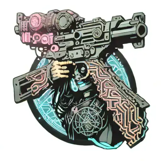 A Girl Is A Gun Sign Made Only Way Galaxy Inside Roman Coloseum