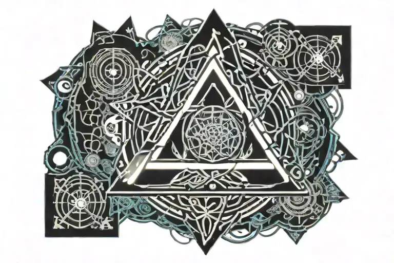 Gothic Triquetra Front And Center Surrounded