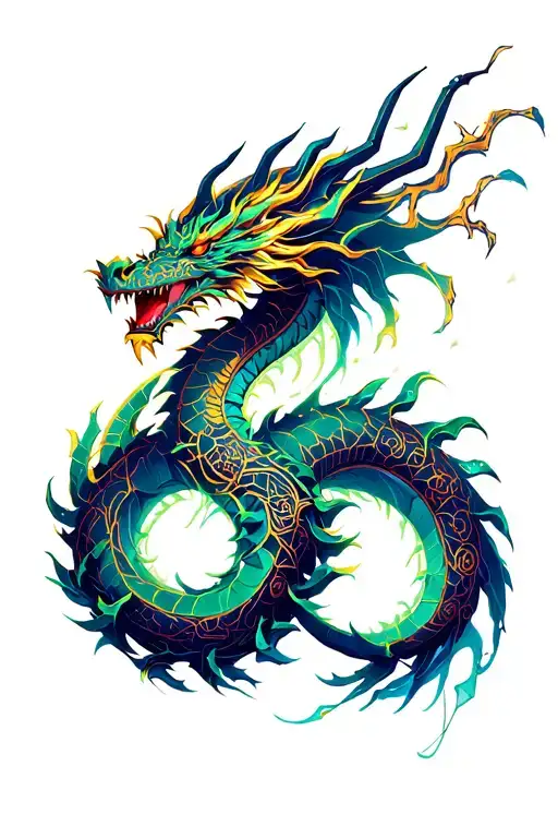 Shenlong Dragon Yggdrasil Dragonballs Round Him