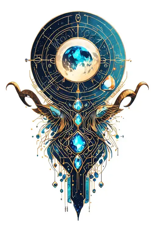 Moon Jewels Aries And Virgo Vectors