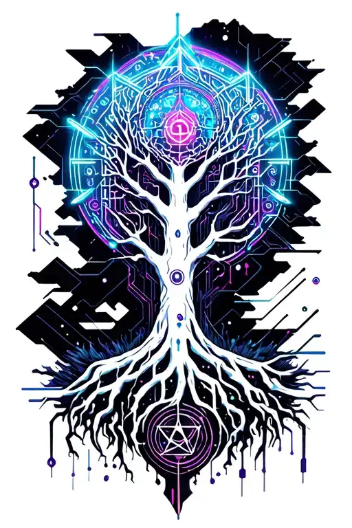 Sowrd And Tree Growing