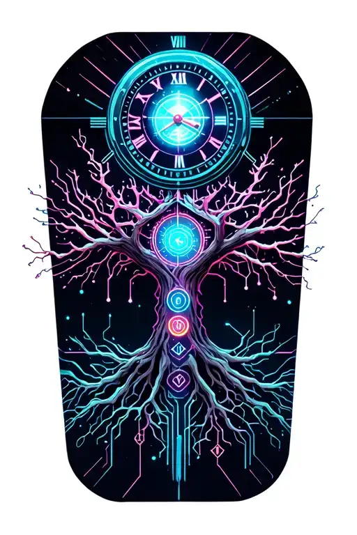 Tree With Time Clock