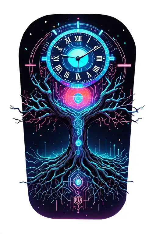 Tree With Time Clock