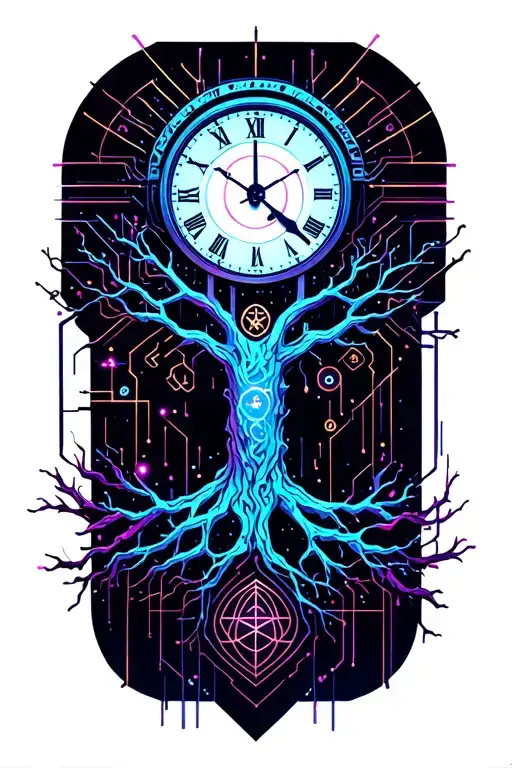 Tree With Time Clock