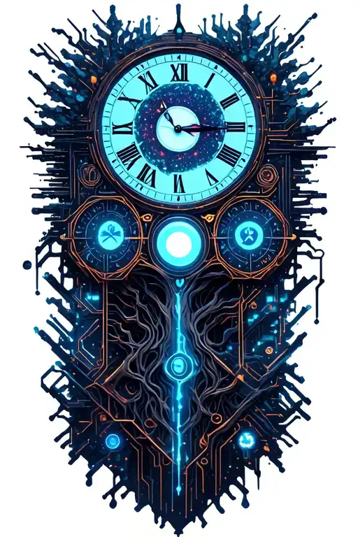 Tree With Time Clock