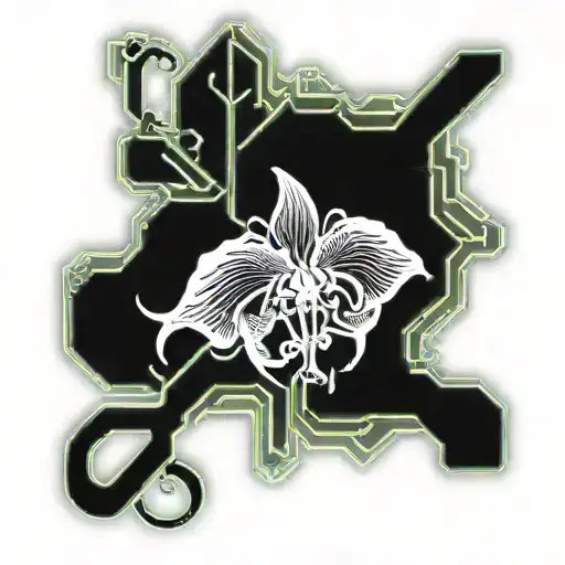 Cyber Sigilism Orchid And Capricorn Sign