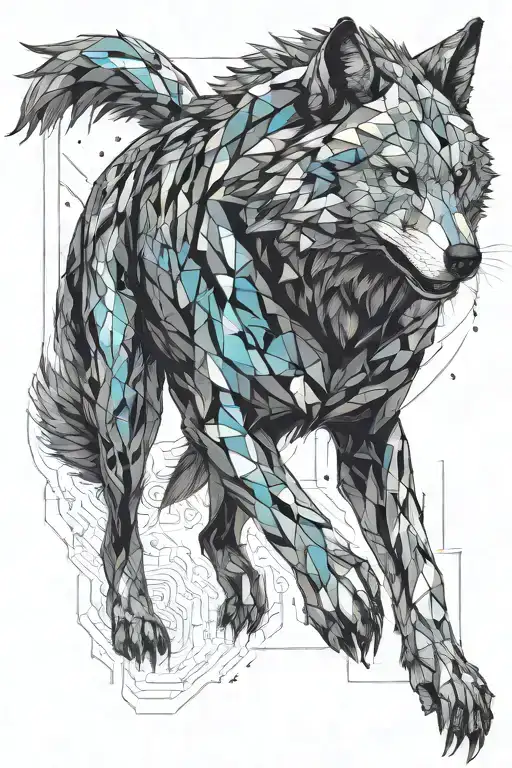 Wolf Running Alongside