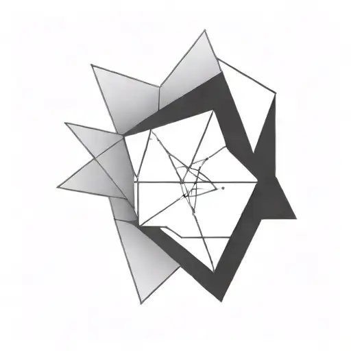 Cyberpunk Minimal Abstract Line Art Flower Cybernetic Alien Geometric Dark