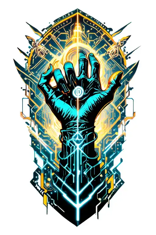 Demonic Hand Gripping Shoulder Sleeve