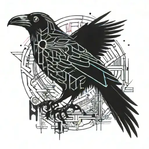 Crow Flying Up And Right