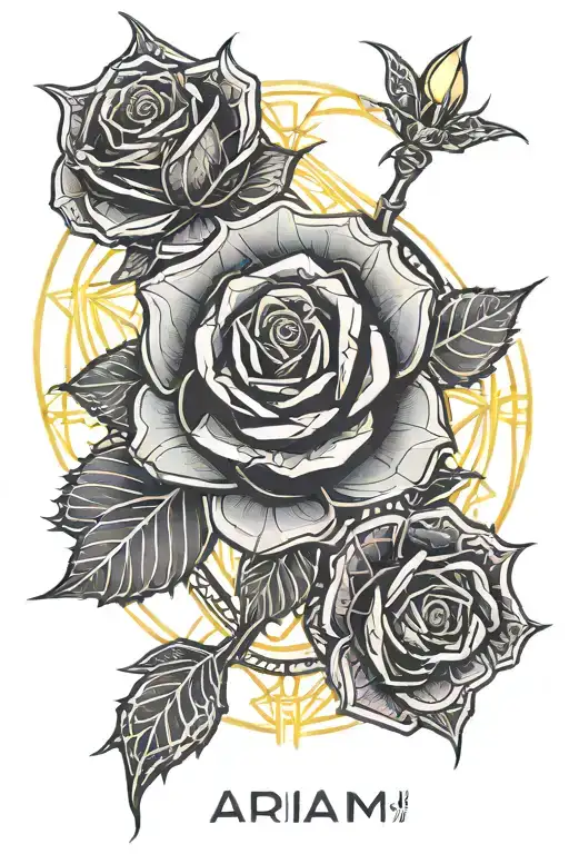 A Beautiful Rose With The Name Ariam