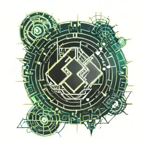 Magic Circle With Line Crossing Each Other