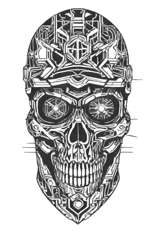 Motocross Skull In Helmet