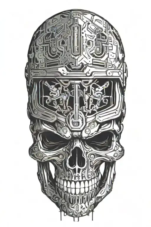 Motocross Skull In Helmet