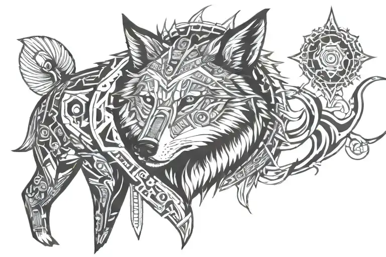 Tribel Rebel Native Wolf