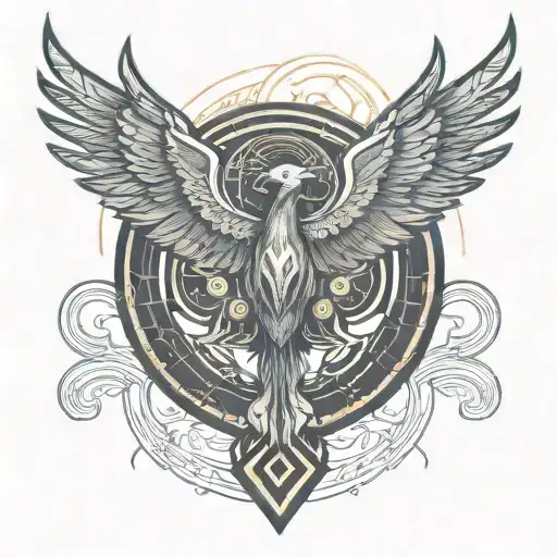 Phoenix Rising Without The Circule In The Back