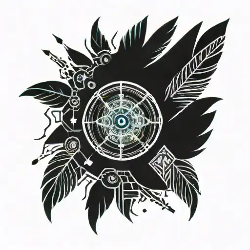 Feather Tattoo Covering My Forehead