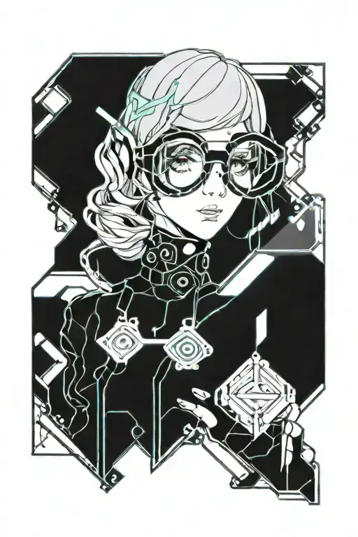 Anime Girl Wearing Glasses
