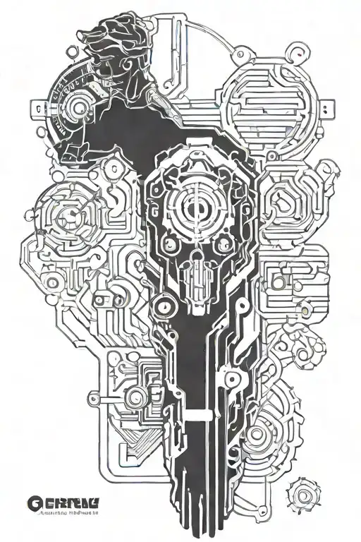 Arm Tattoo Sleeve Animatronic Cyberpunk Mechanical Mechatronics Plate