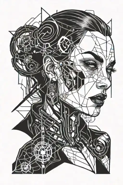 Sexy Woman Face Vampire Girl Bites