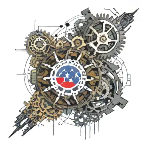 Gears And Philippine Flag