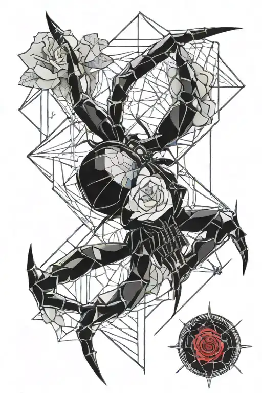 A Spider With A Rose In The Middle