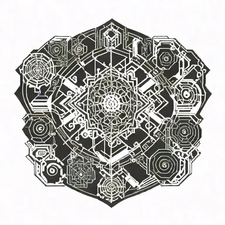 Dainty Neo Tribal And Cybersigilism Inspired Design Full Back Design Featuring A Lower Waist