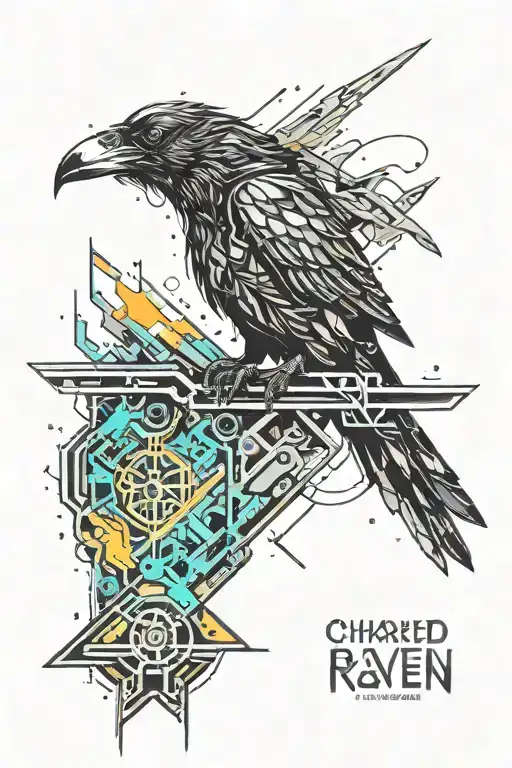 Charred Raven With A Dagger