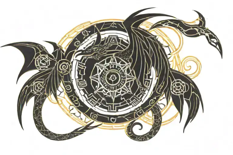 Dragon And Phoenix Arm Band