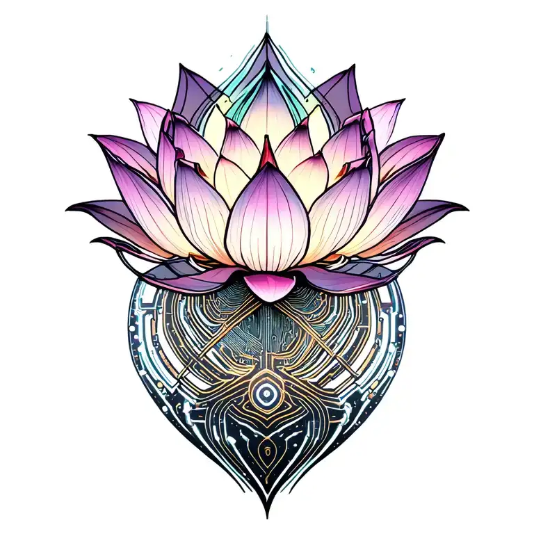 Lotus Flower Intertwined