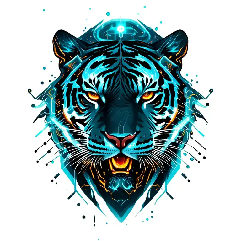 Tiger Head Designed As Smoke