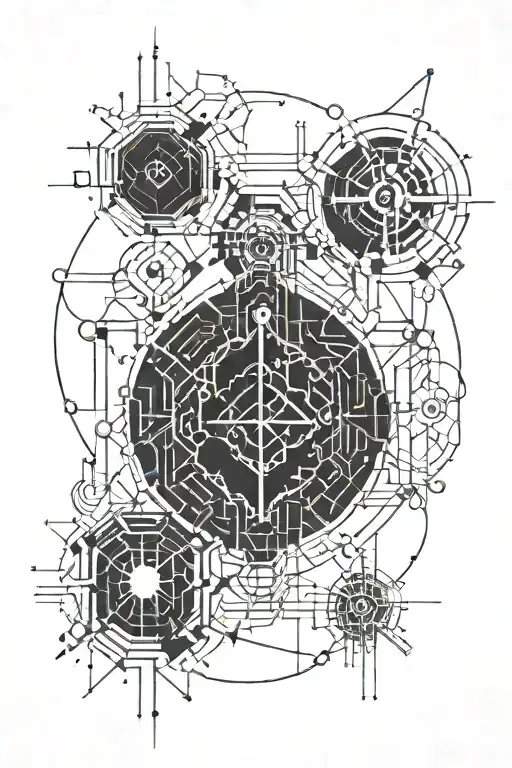 Black Lines Connecting Different