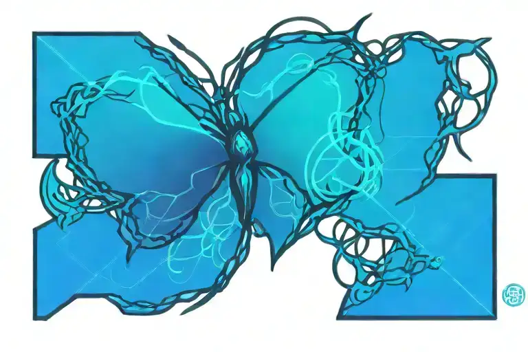 Celtic Knot Butterfly With Thorny Vines