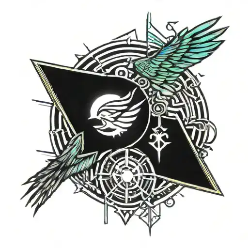 3 Sparrow And Sun Moon Merging Together