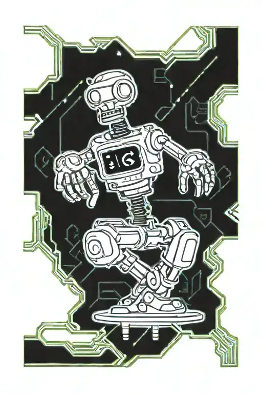 A Small Bender From Futurama Hanging From A Finger