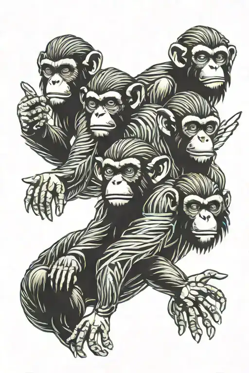 Flying Monkey 3 Wise Monkeys