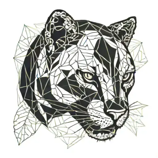 Panther In The Leaves