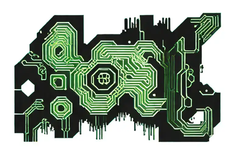 Wrist Band Tattoo Featuring Fading Binary Code In Black And Green