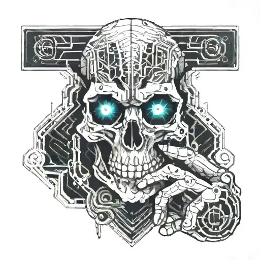 Death With Finger To Mouth