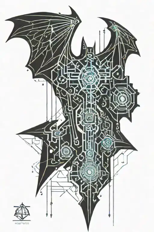 Bat Flying Wings Apart Yet Connected