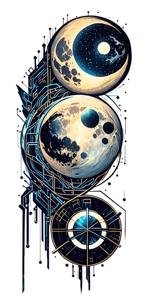 Moon Phases Intertwined