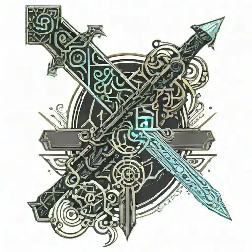 A Longsword With Sparkles Around It