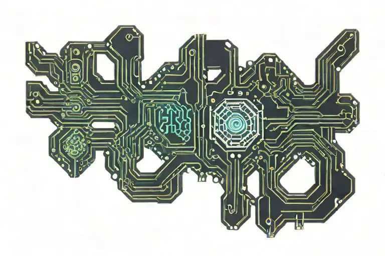 Circuit Board Shaped Like Type Ab Blood