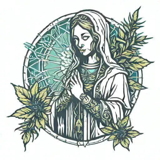 Rosemary With Virgin Mary Praying Hands