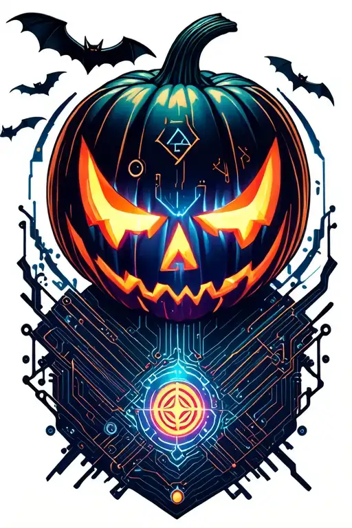 Pumpkin Jack With Bats