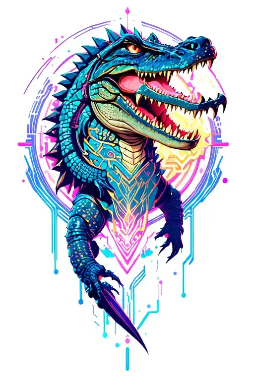 Alligator Samurai Warrior