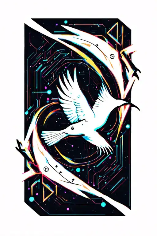 Bird Flying In 3D Effect