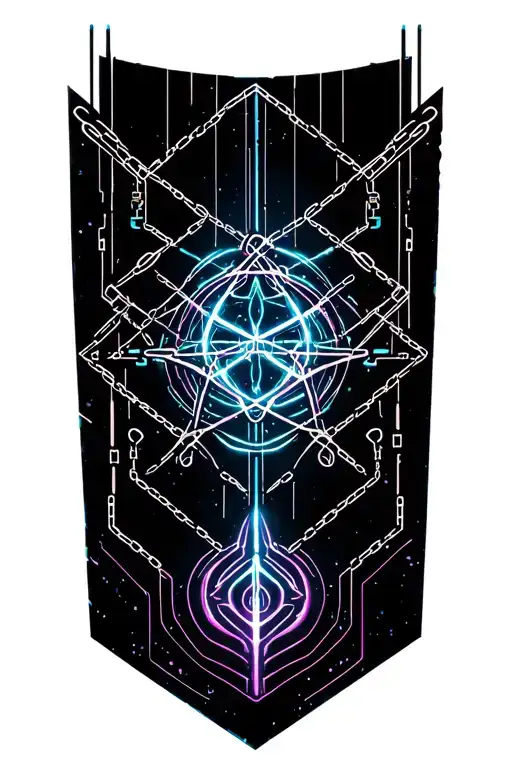 Net Of Lines And Chains